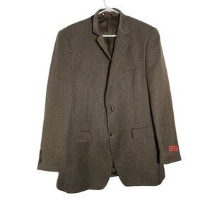 Izod Mens Brown 2 Button Blazer Sport Coat 42L Polyester/Rayon NWT